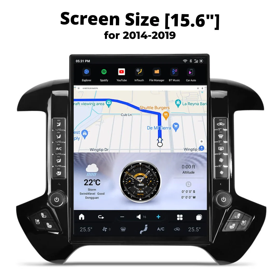 Chevrolet Silverado Tesla Screen 2007-2025 - Image 13