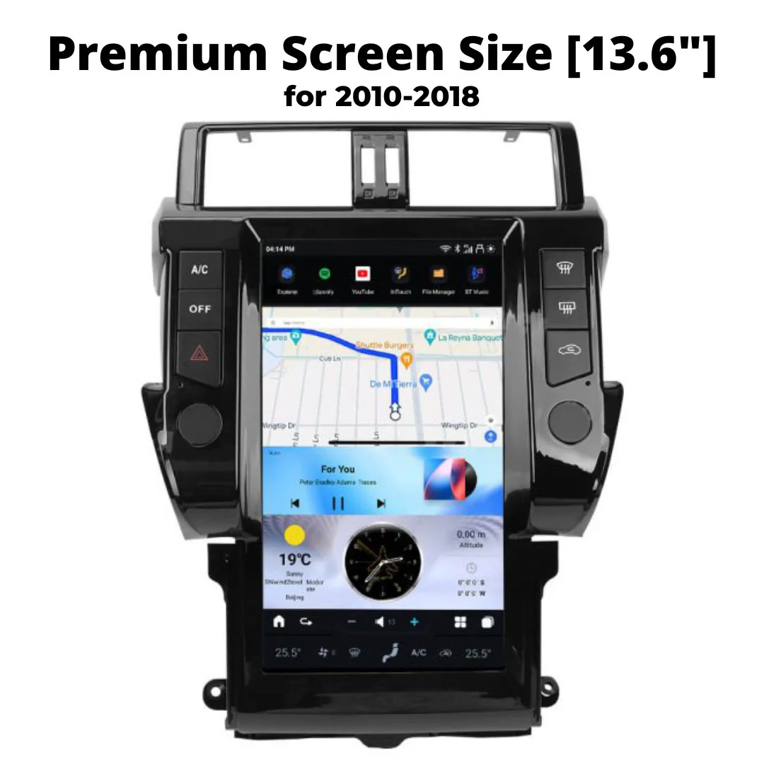 Toyota Prado 2002-2018 | Tesla-style Apple Carplay Screen - Image 13