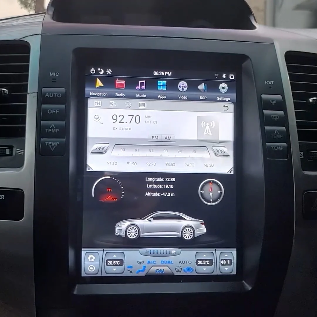 Toyota Prado 2002-2018 | Tesla-style Apple Carplay Screen - Image 7